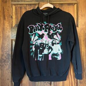 Pink Floyd Black Hoodie with Pink and Blue Graphic